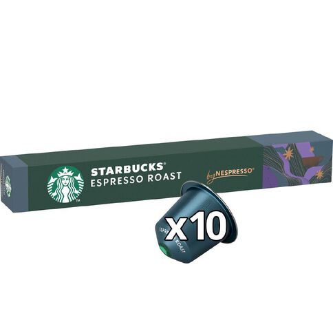 Starbucks by Nespresso Coffee Capsule Espresso Roast Capsules 10 Pack