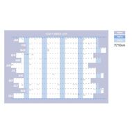 WS 2026 Wall Planner Non Laminated 750x500mm Blue