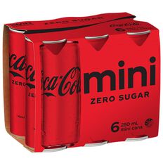 Coca Cola Zero Sugar Mini 250ml 6 Pack