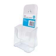 WS Brochure Holder Wall Mount DLE Portrait Single Clear