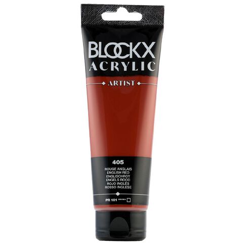 BLOCKX Acrylic Tube 120ml English Red Red