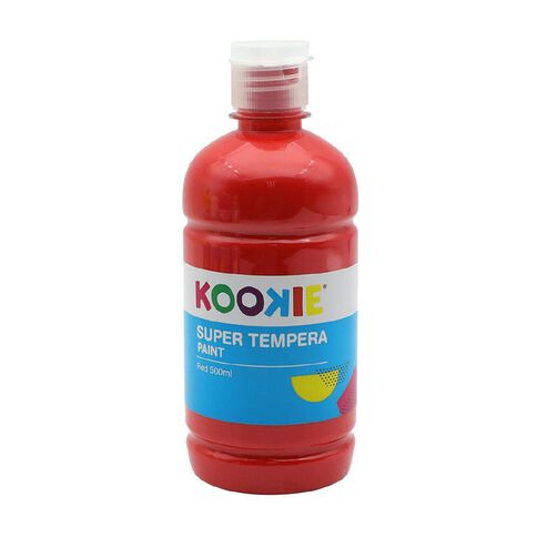 Kookie Super Tempera Paint Red Mid 500ml