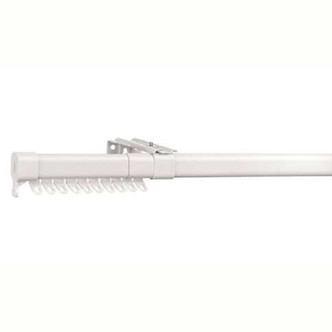 Living & Co Extendable Hand Drawn Curtain Track White