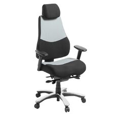 Eden Control Heavy Duty Chair Grey/Black with Arms