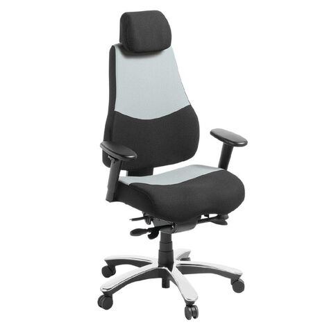 Eden Control Heavy Duty Chair Grey/Black with Arms