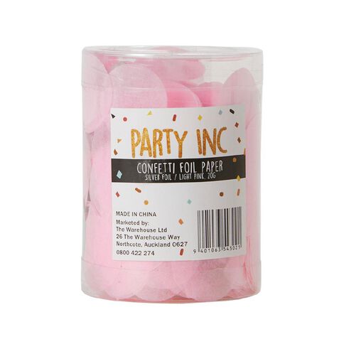 Party Inc Confetti Foil Paper 20g Pink Mid