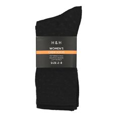 H&H Women's Jacquard Crew Socks 5 Pack