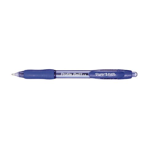 Paper Mate Profile Retractable Ball Pen 1.0mm Blue Mid 2 Pack