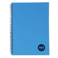 WS Wiro Hard Back Notebook 200 Pages Blue Mid A4
