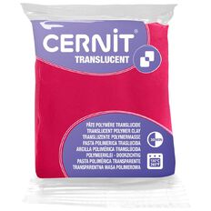 Cernit Polymer Clay Translucent 56g Ruby Red Red