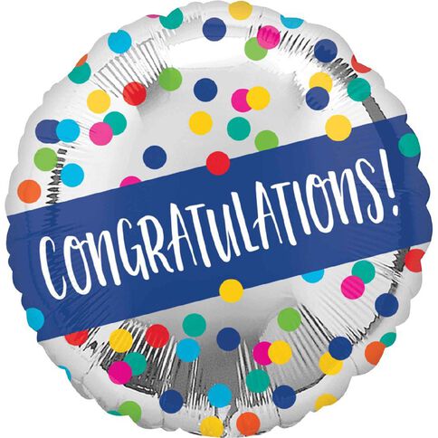 Amscan 45cm Standard HX Congratulations Dots