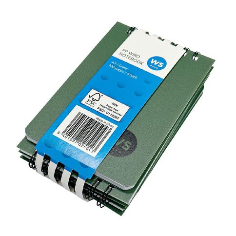 WS Notebook Wiro 100 Pages Green A7