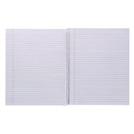 WS Exercise Book 8B5 7mm Ruled Spiral 50 Leaf Wiro Red Mid
