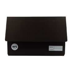 WS Manilla Document Wallet Black Foolscap