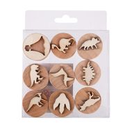 Kookie Wooden Round Stamp 9 Pack