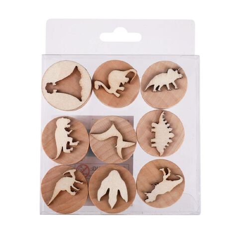 Kookie Wooden Round Stamp 9 Pack