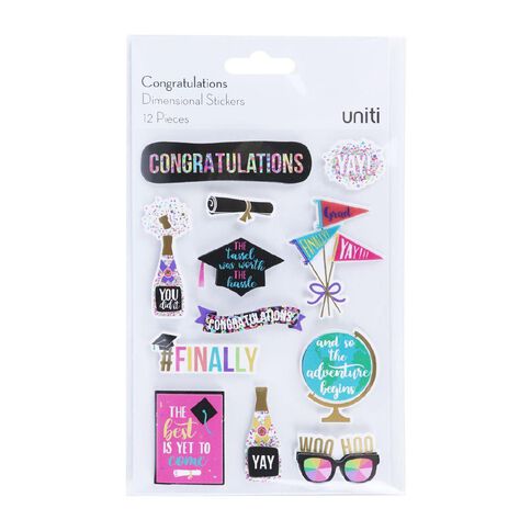 Dimensional Stickers Congratulations