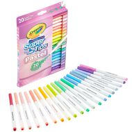 Crayola Super Tip Markers Pastels Assorted 20 Pack