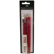 Faber-Castell Pencil Grip Triangular Black 6 Pack