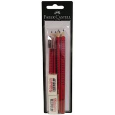 Faber-Castell Pencil Grip Triangular Black 6 Pack