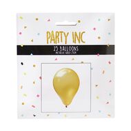 Party Inc Balloons Metallic Gold 25cm 25 Pack