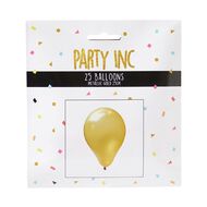Party Inc Balloons Metallic Gold 25cm 25 Pack