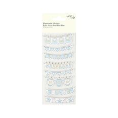 Uniti Craft Adults Baby Embellishments - Socks And Bibs Blue 8Pc