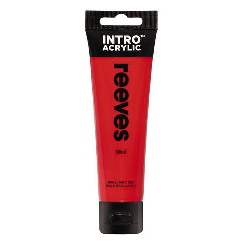 Reeves Intro Acrylic Paint Brilliant Red 100ml