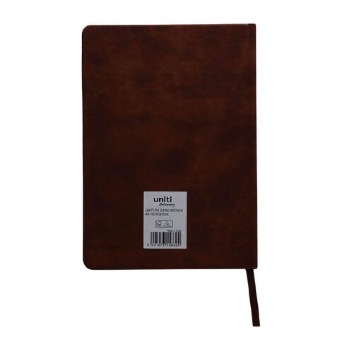 Uniti Stationery A5 Polyurethane Hard Cover Brown Notebook