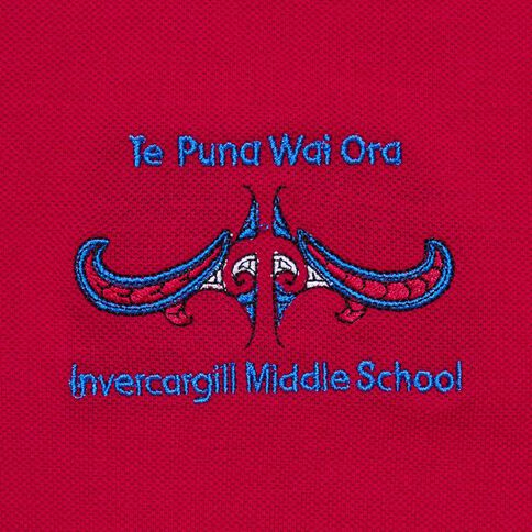 Schooltex Invercargill Middle School Short Sleeve Polo with Embroidery
