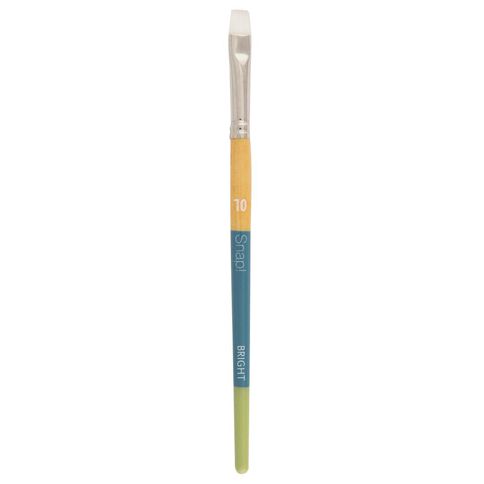 Princeton Snap Brush Short Handle Taklon Bright Shader 10 White