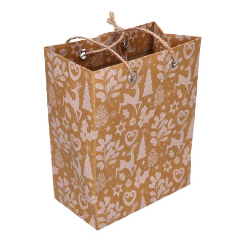Wonderland Kraft Gift Bag Assorted Small