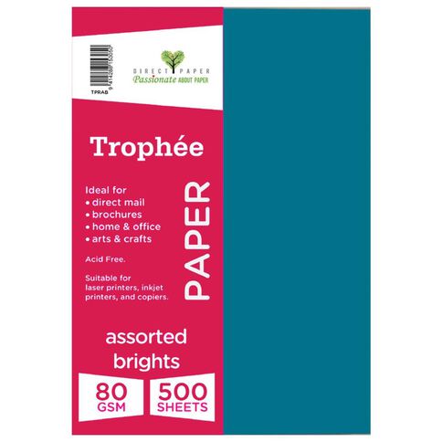 Trophee Paper 80gsm Brights 500 Pack A4