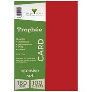 Trophee Card 160gsm Intensive Red A4 100 Pack