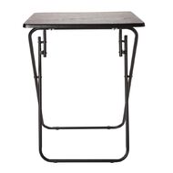 Living & Co Metal Folding Side Table Wood Look