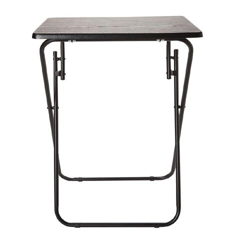 Living & Co Metal Folding Side Table Wood Look