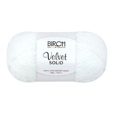 Birch Velvet Yarn 100% Polyester 100G White