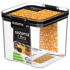 Sistema Ultra Tritan Canister Square Black 700ml