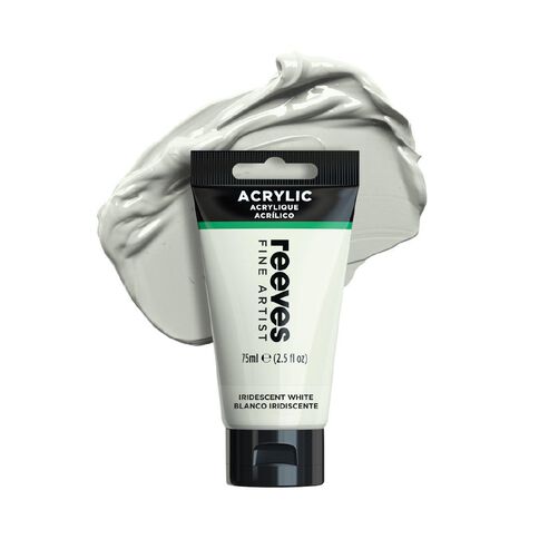 Reeves Fine Acrylic Paint Iridescent White 75ml
