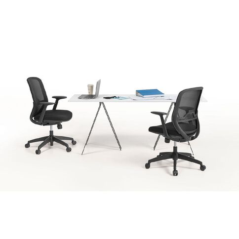 Eden Sprint Synchro Highback Mesh Chair Black With Arms