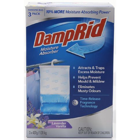 Damp Rid Hanging Bag Lavender/Vanilla 3 Pack