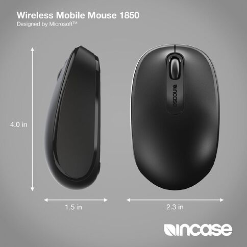 Incase Designed by Microsoft Wireless Mobile Mouse 1850 - Black