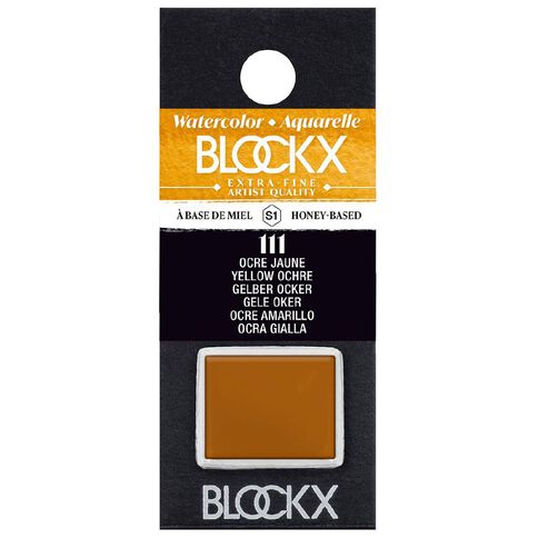 BLOCKX Watercolour Half Pan S1 111 Ochre Yellow Yellow