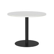 Knights Polo Meeting Table 900 Round White Top