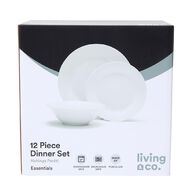 Living & Co Essentials Dinner Set White 12 Piece