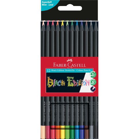 Faber-Castell Black Edition Colour Pencil Box of 12