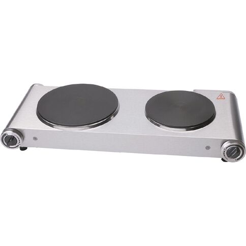 Living & Co Double Hot Plate 2400W Stainless Steel