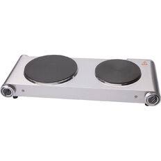 Living & Co Double Hot Plate 2400w Stainless Steel