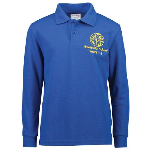 Schooltex Hukerenui School Long Sleeve Polo with Embroidery