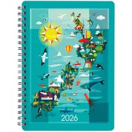 Collins 2026 Diary Week To View Kiwi Vibe Multi-Coloured A5